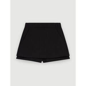 Maje Trompe L'oeil Skort Skirt Shorts Black Viscose 40 US 8